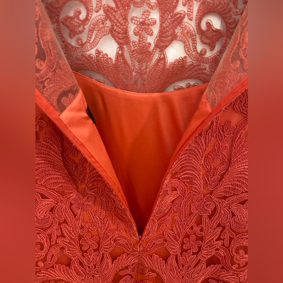 Tadashi Shoji Cherry Red Lace Sheath Dress - Picture 4 of 7